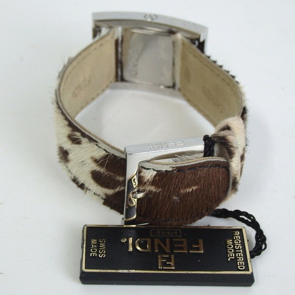 Very rare Fendi Red Ponyhair cow hair Watch Quartz - Picture 3 of 8